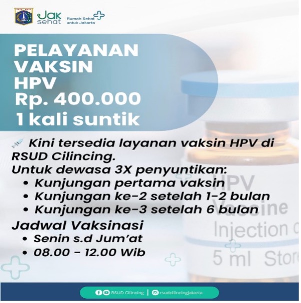 Ayo Lindungi diri dari kanker serviks sejak dini dengan pemberian Vaksin HPV (Human Papillomavirus)