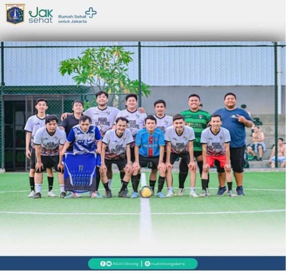 Laga persahabatan pertandingan futsal dengan tim futsal dari RSUD Cilincing, RSUD Tugu Koja, RSUD Koja dan Puskesmas Koja yang dilaksanakan di
Lapangan Bestindo Sports Center Pegangsaan
Jakarta Utara