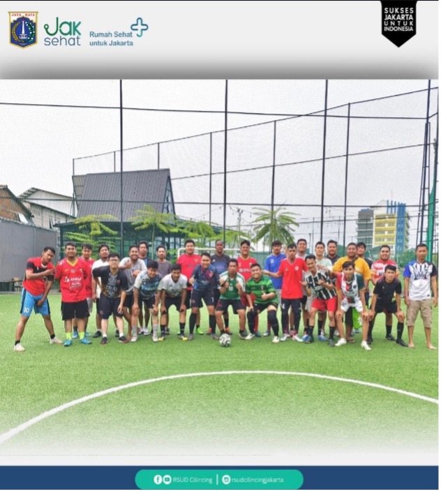Karyawan RSUD Cilincing Melaksanakan Giat Olahraga Futsal