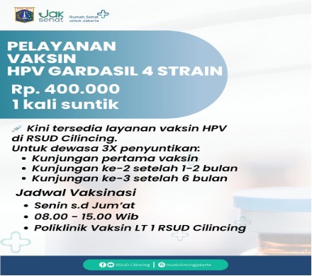 Pelayanan Vaksin HPV Gardasil 4 Strain