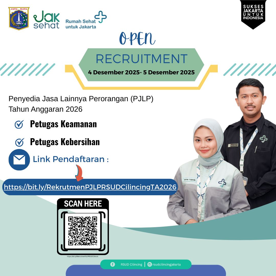 JADWAL REKRUTMEN PJLP di RSUD Cilincing Tahun 2026